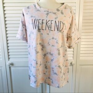 New RAE DUNN Polyester Blend Tie Dye Shirt Size Large